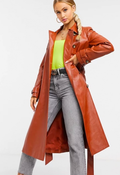 Helene Berman - Trench-coat en vinyle