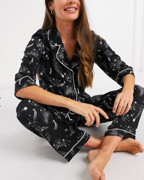 Asos DESIGN - Ensemble pyjama étoile