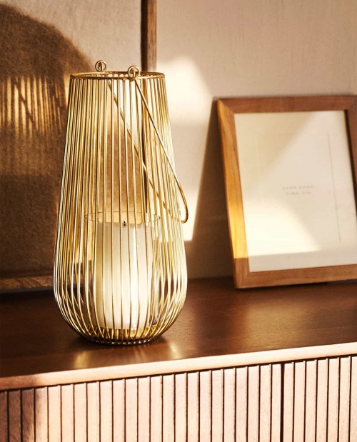 Zara Home - Lanterne dorée