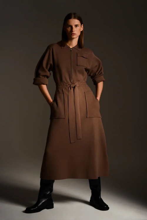 Zara - Robe en maille zippée