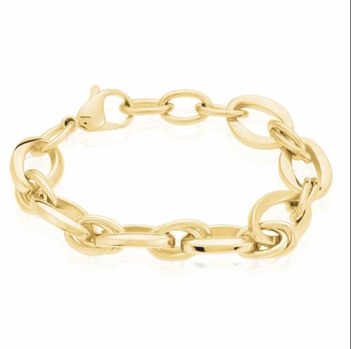 Histoire d’Or - Bracelet chaîne en acier doré