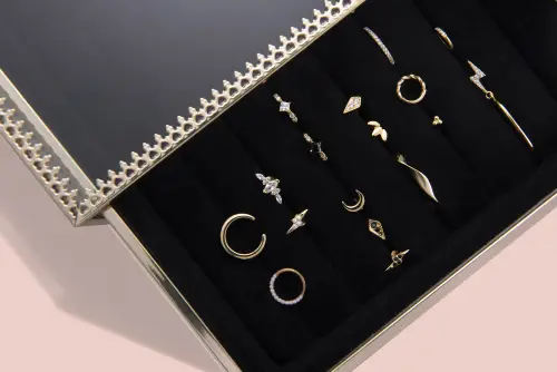 Nébuleuse Bijoux - Boîte à bijoux La Grande Ourse en métal et velours