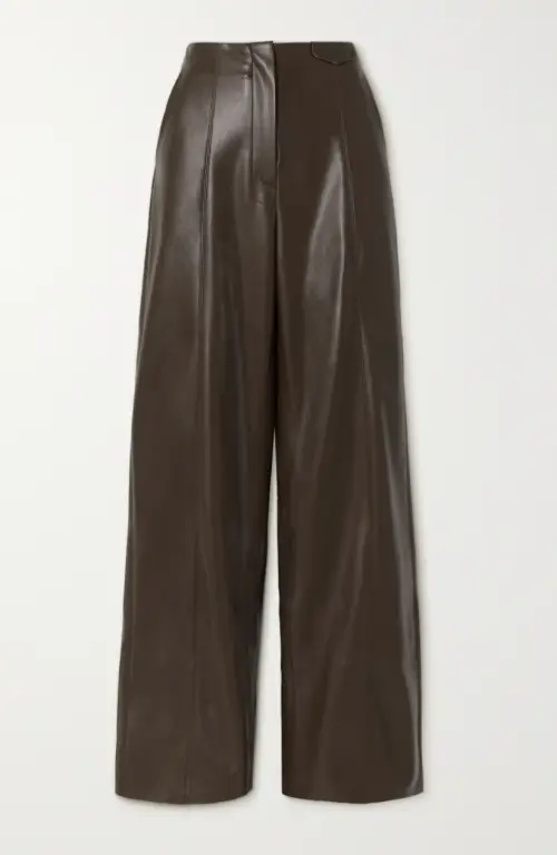 Nanushka sur Net-a-porter.com - Pantalon large en cuir vegan