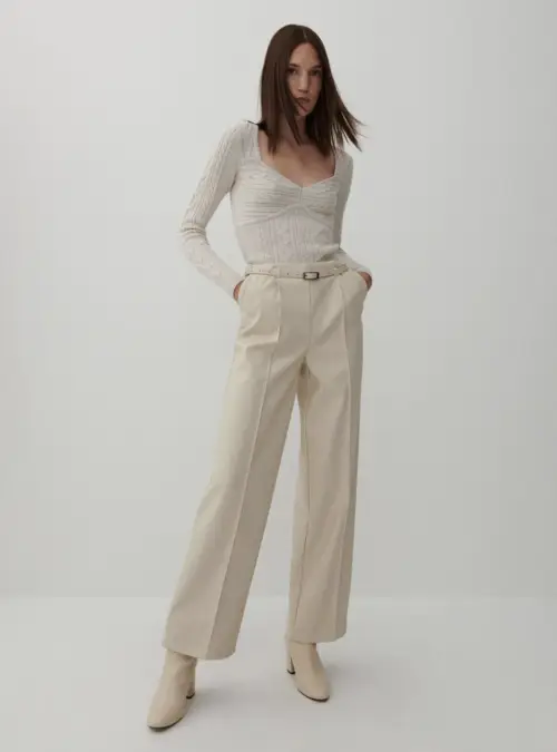 Reserved - Pantalon en simili cuir