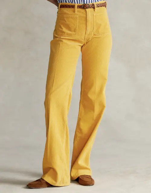 Ralph Lauren - Pantalon évasé en velours côtelé