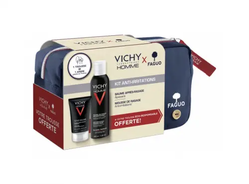 Vichy - Homme Kit Anti-Irritations + Trousse FAGUO Offerte