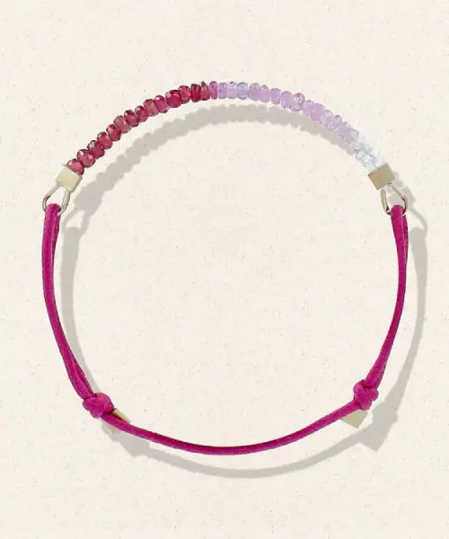 Nonza - Bracelet cordon avec rubis 