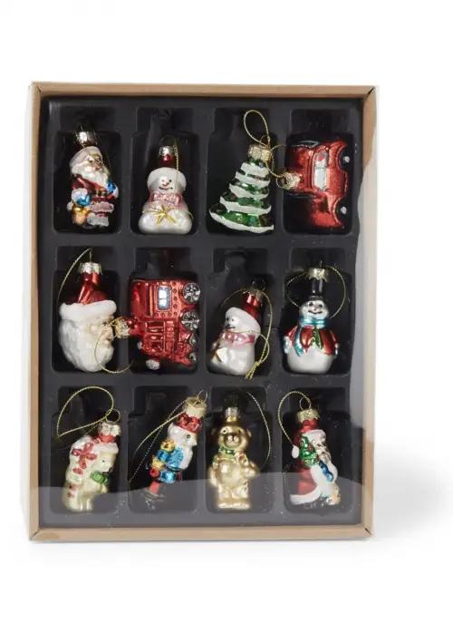 Gisela Graham - Lot de 12 figurines de Noël