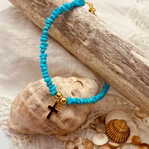 Croce - Bracelet turquoise