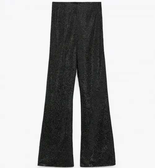 Zara - Pantalon droit brillant