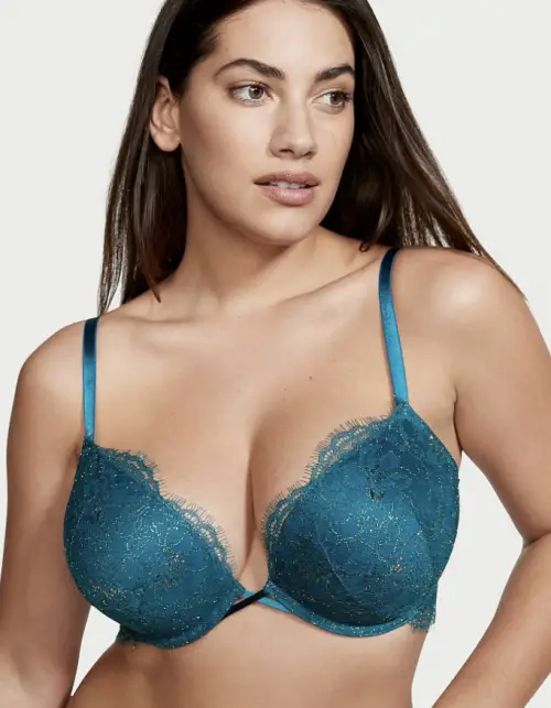 Victoria's Secret - Bombshell Add-2-Cups Lace Shimmer Push-Up Bra