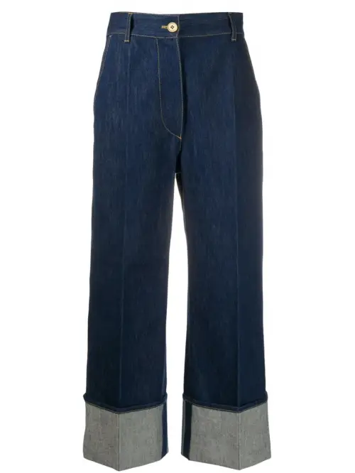 Farfetch - High-rise cuffed jeans