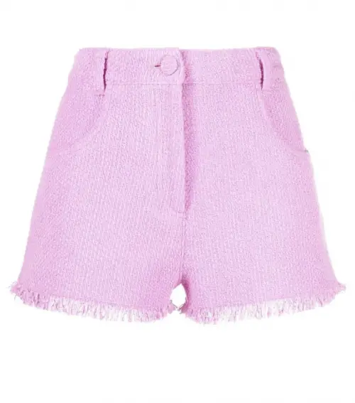 Farfetch - Fringed-edge tweed shorts
