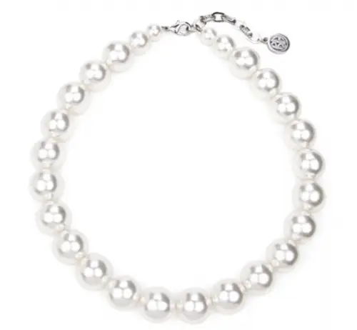 Neiman Marcus - Large Glass-Pearl Single Strand Necklace