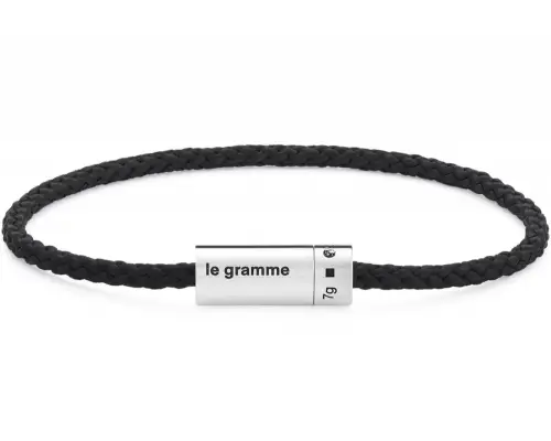 bracelet câble nato noir le 7g - le gramme