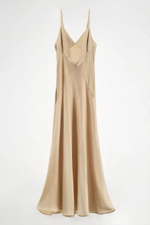 Zara - Robe longue satinée