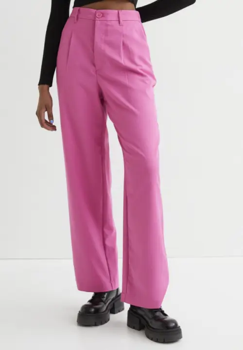 H&M - Pantalon à pince rose 