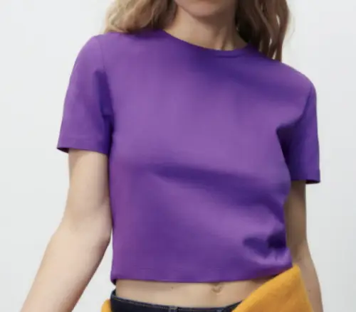 Zara - tee-shirt violet