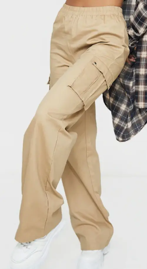 PLT - pantalon cargo beige 