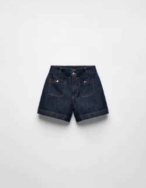 ZARA - Short en jean avec poches
