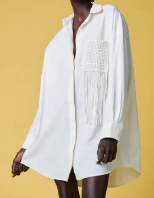 H&M - chemise oversize avec franges 