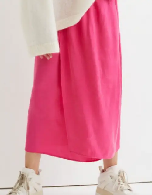 H&M - jupe porte-feuille rose 