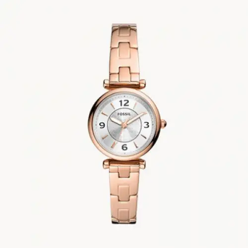  Fossil - Montre inoxydable doré rose