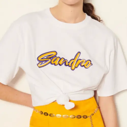 Sandro - t-shirt brodé 