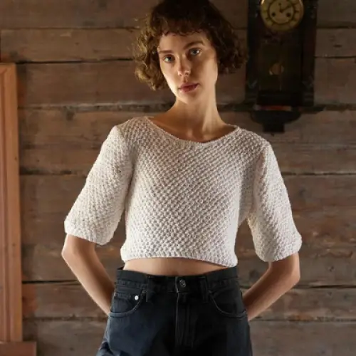 The Knotty Ones - Top tricot blanc