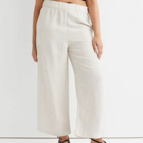 H&M - pantalon large lin 