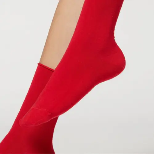 Calzedonia - Chausettes courtes rouge avec cachemire 