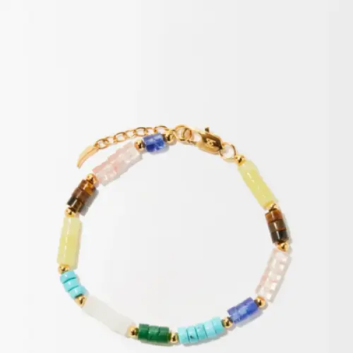 MISSOMA - Bracelet en plaqué or à perles de jaspe impérial