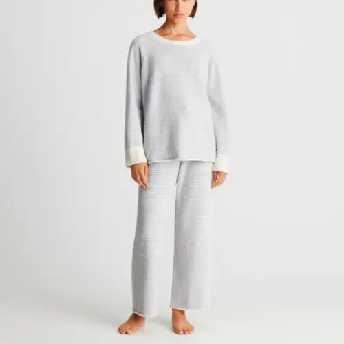Oysho - Pyjama polaire à rayures
