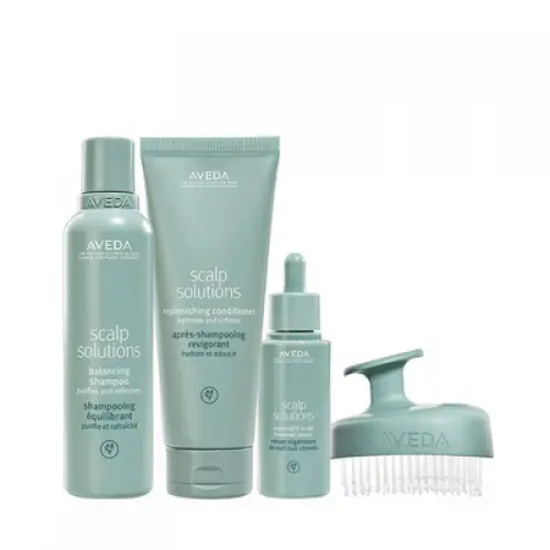 Aveda - Aveda Scalp Solutions Shampoo 200ml Conditioner 200ml Overnight Serum 50ml Exfoliating Scalp Massager