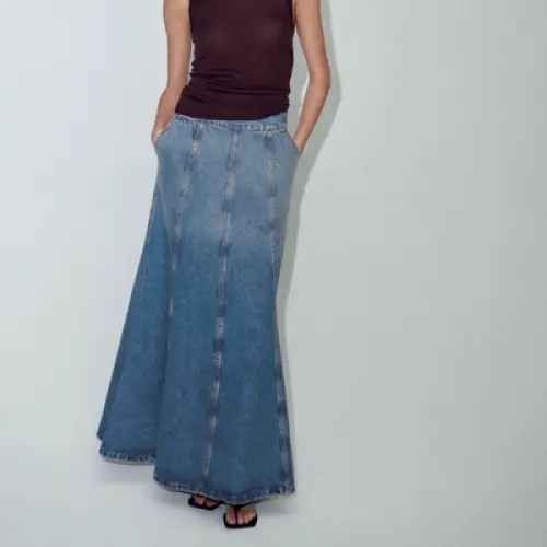 Zara - Jupe longue en jean
