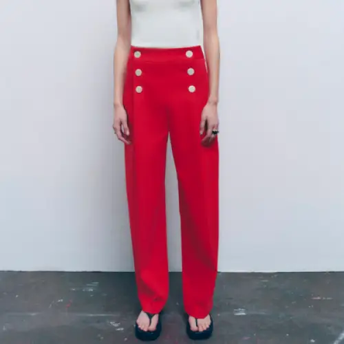 Zara - Pantalon avec boutons
