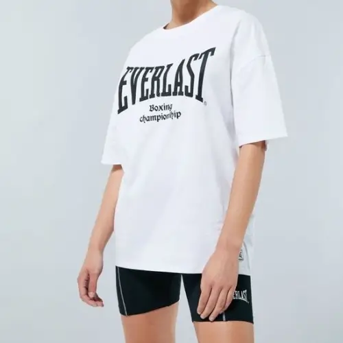  Tee-shirt oversize blanc - EVERLAST x JNYFR