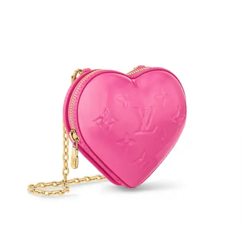 Louis Vuitton - Sac Keep My Heart en cuir monogramme vernis rose