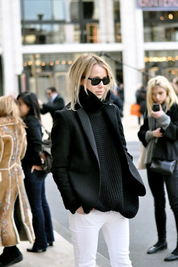 black and white street style