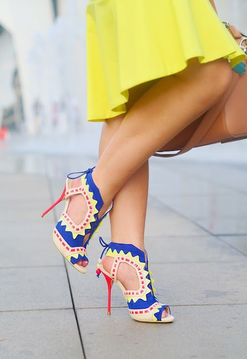 street style chaussures colores 