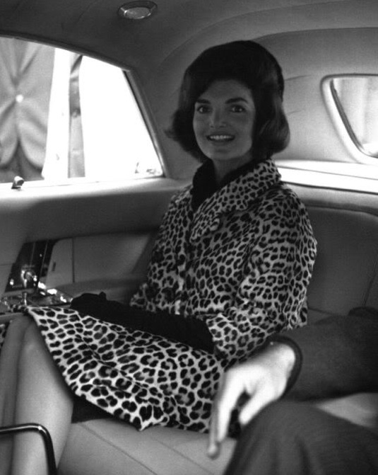 Jackie Kennedy leopard coat